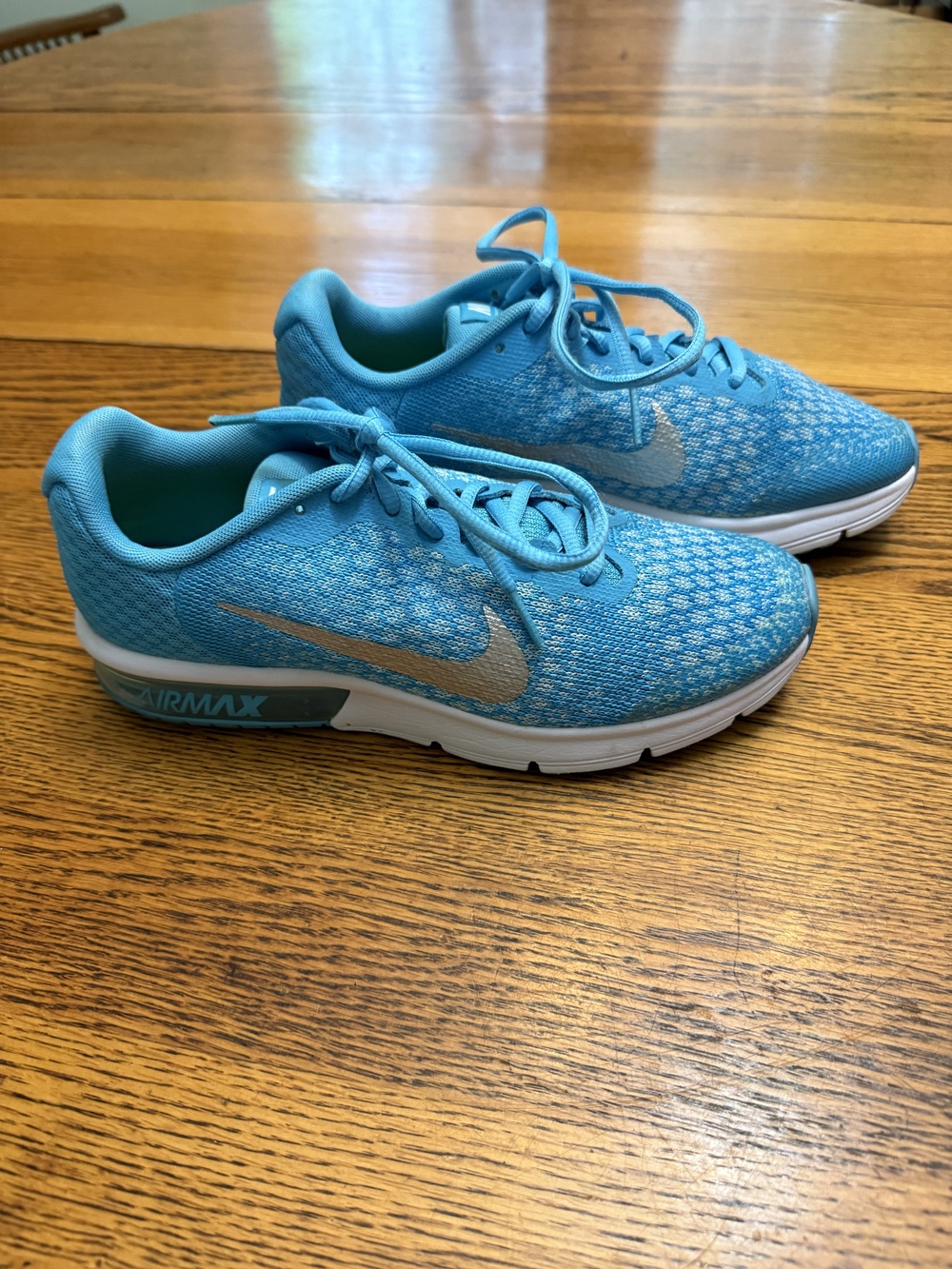 Nike Air Max Sequent 2 Shoes Womens Size 7Y Mesh Running 869994-401 Sneakers